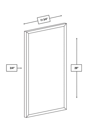 Brentwood Fawn Slim Shaker 30 in. Wall End Panel