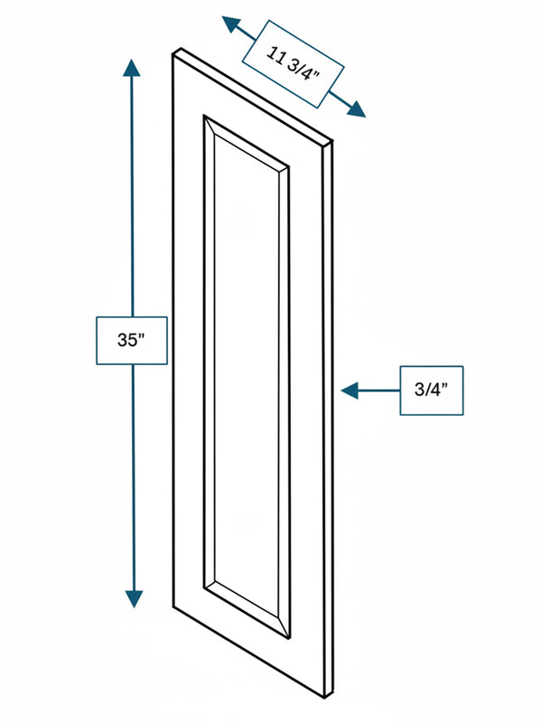 Sea Pines Green Bevel Shaker 36 in. Wall End Panel