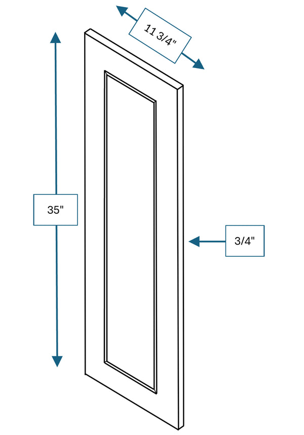 Montpelier Sage Raised Panel 36 in. Wall End Panel