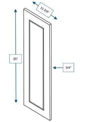 Chalet White Raised Panel 36 in. Wall End Panel