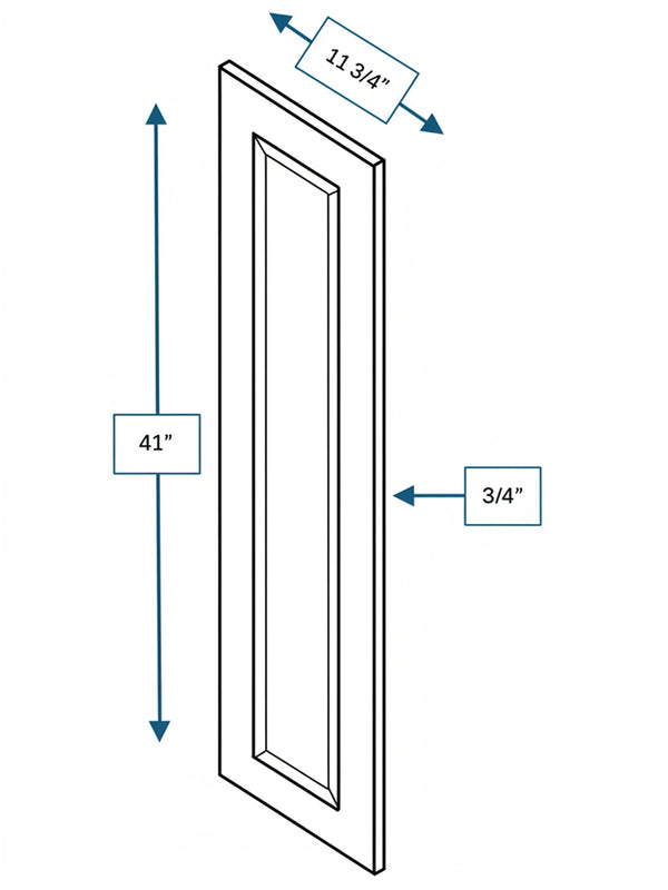 Broad Creek Blue Bevel Shaker 42 in. Wall End Panel