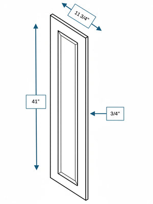 Harbour Town White Bevel Shaker 42 in. Wall End Panel