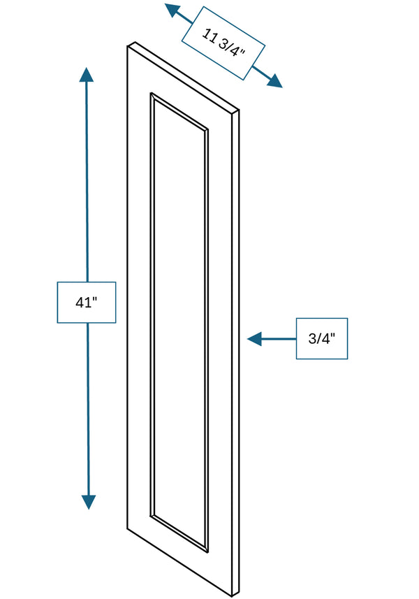 Chalet White Raised Panel 42 in. Wall End Panel