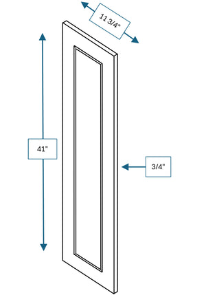 Knightsbridge Brown Raised Panel 42 in. Wall End Panel