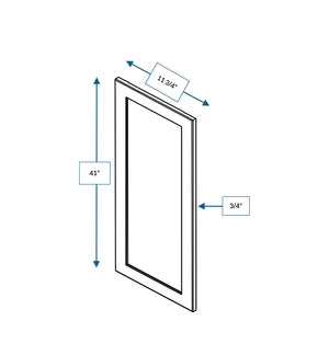 Annapolis Blue 12 in. Wide x .75 in. Deep x 42 in. Tall - Wall End Panel for Shaker Cabinet
