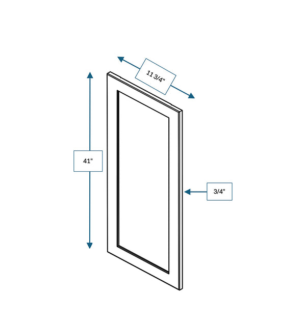 Annapolis Blue 12 in. Wide x .75 in. Deep x 42 in. Tall - Wall End Panel for Shaker Cabinet