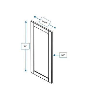 Malibu White 12 in. Wide x .75 in. Deep x 42 in. Tall - Wall End Panel for Shaker Cabinet