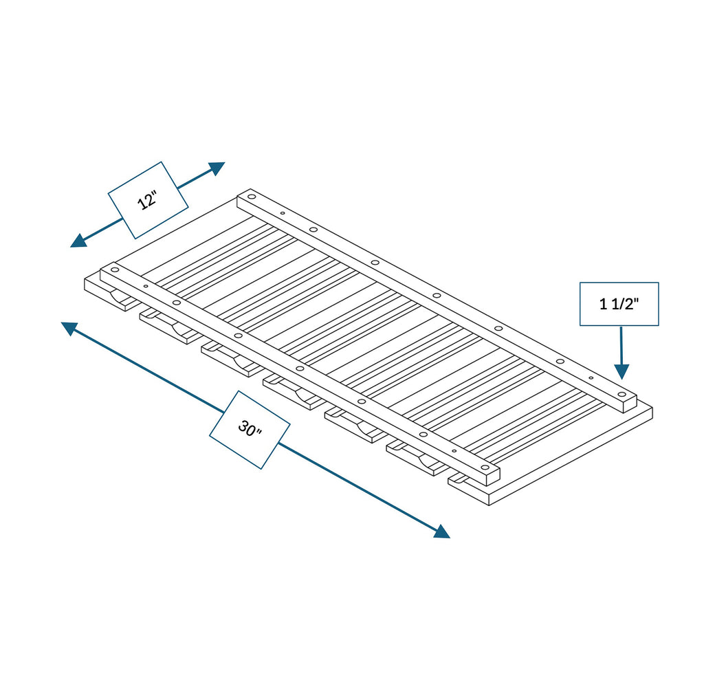 Nantucket Bluff Shaker Wine Glass Holder 30 in.