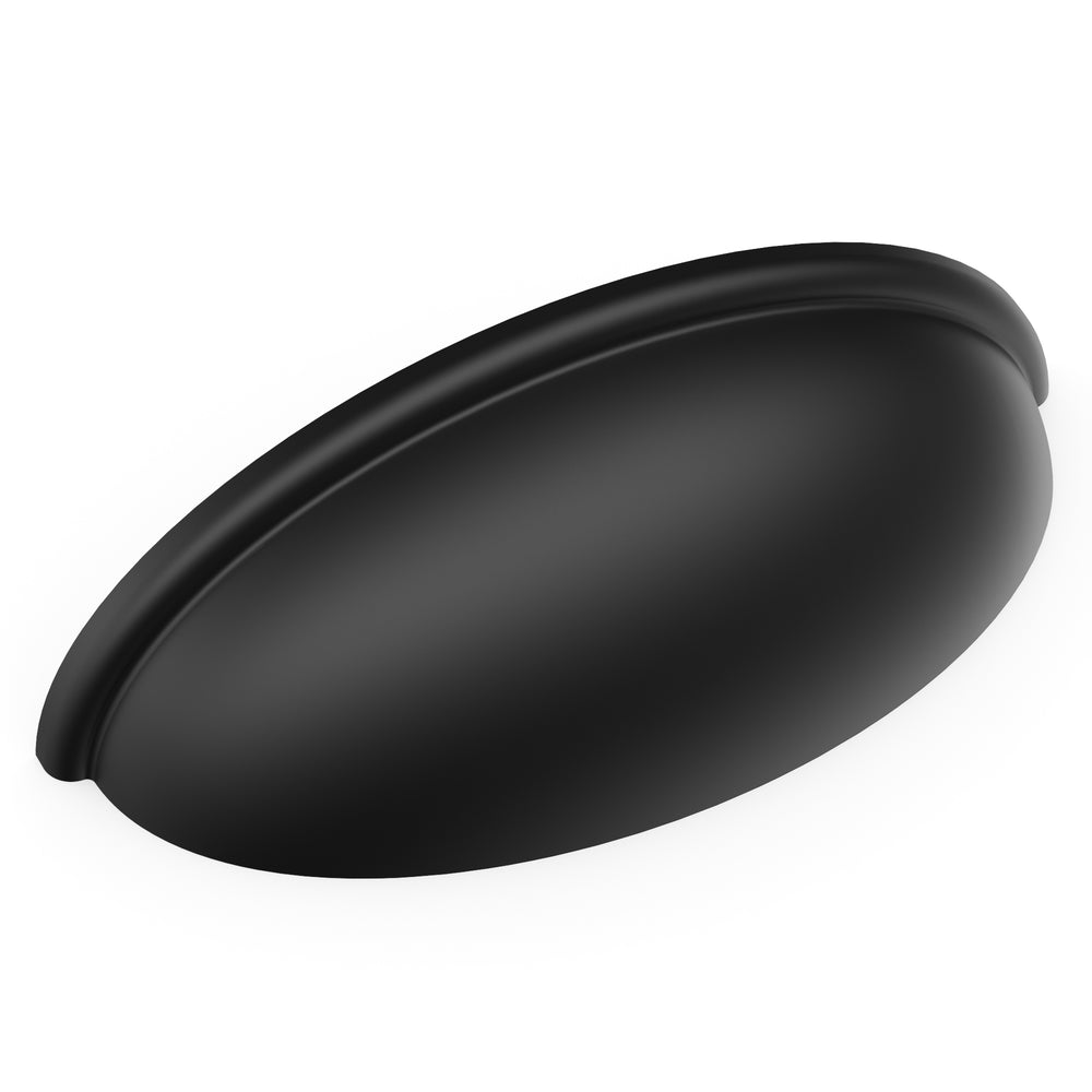Worthington Cup Pull 3 Inch Center to Center Matte Black Finish (10 Pack)