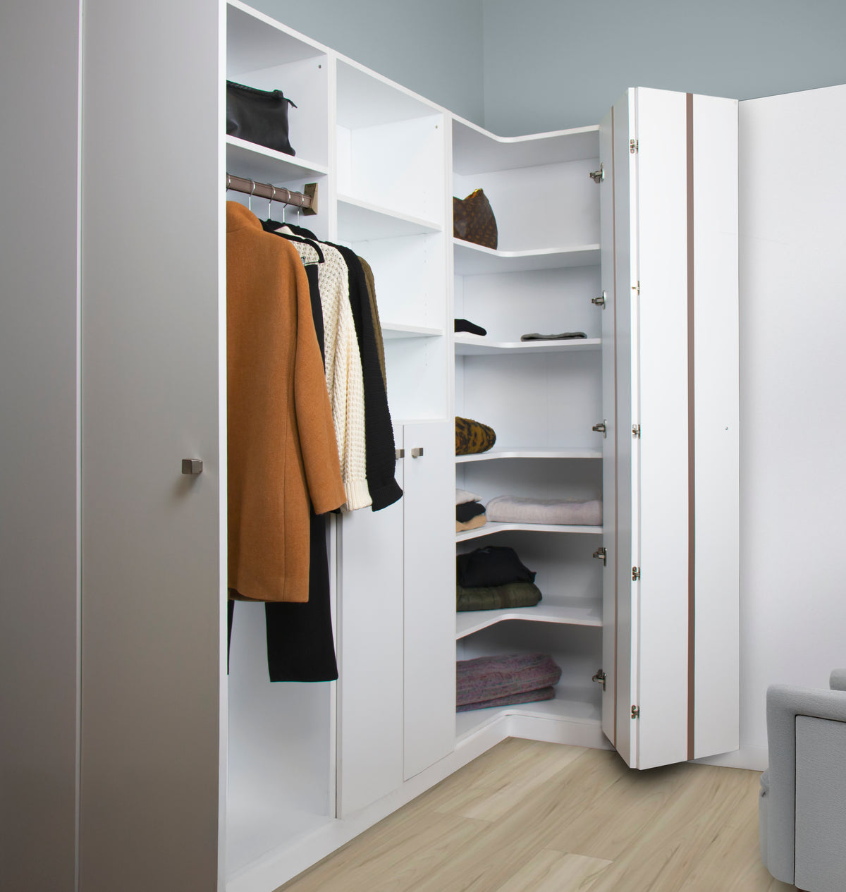 Gracious Home Corner Closet | Cabinets To Go Gracious Home Corner Closet | Cabinets To Go