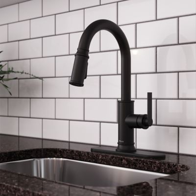 Colfax 1-Handle Pull Down Kitchen Faucet Matte Black