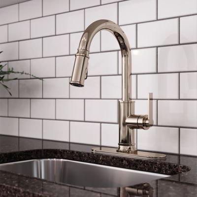 Colfax 1-Handle Pull Down Kitchen Faucet Polished Nickel