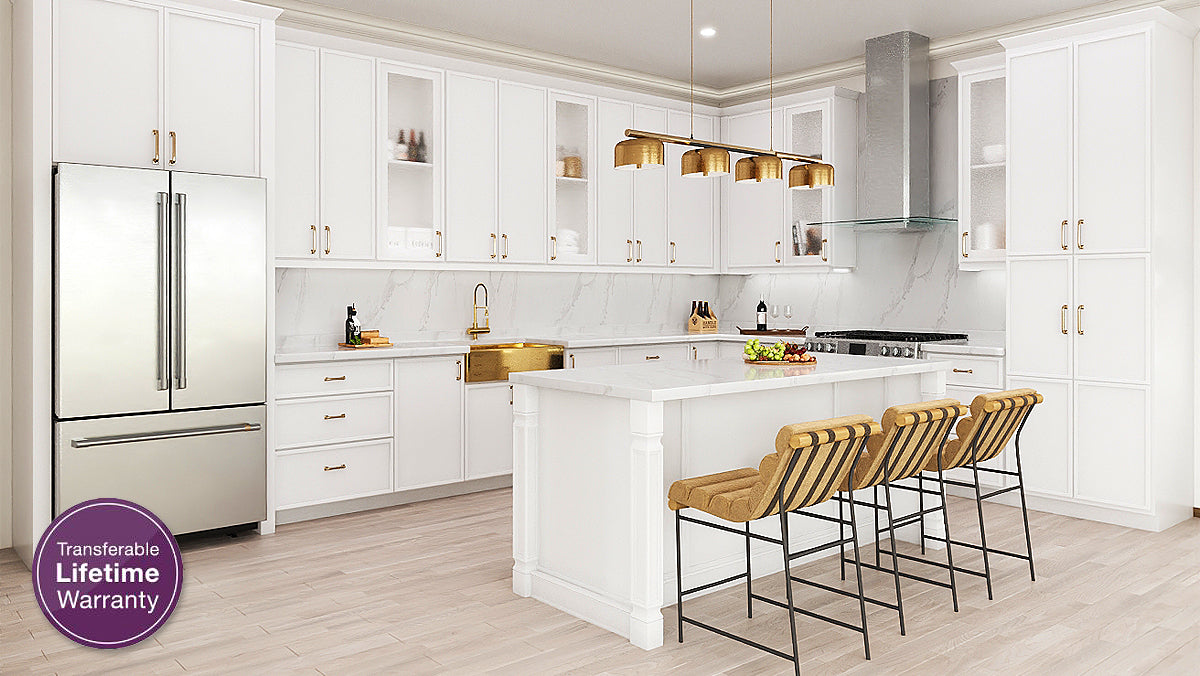 Franklin White Slim Shaker | Cabinets To Go