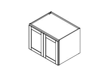 Platinum Grey Shaker Wall Cabinets Double Depth 33 in. x 24 in. x 24 in.