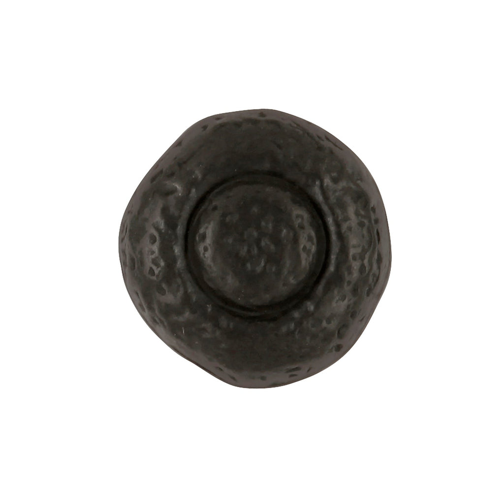Refined Rustic Knob 1-1/4 Inch Diameter Black Iron Finish