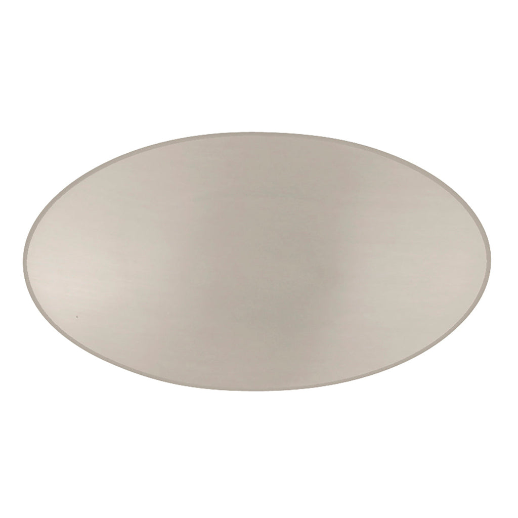 Luna Knob Oval 1-5/8 Inch x 15/16 Inch Satin Nickel Finish