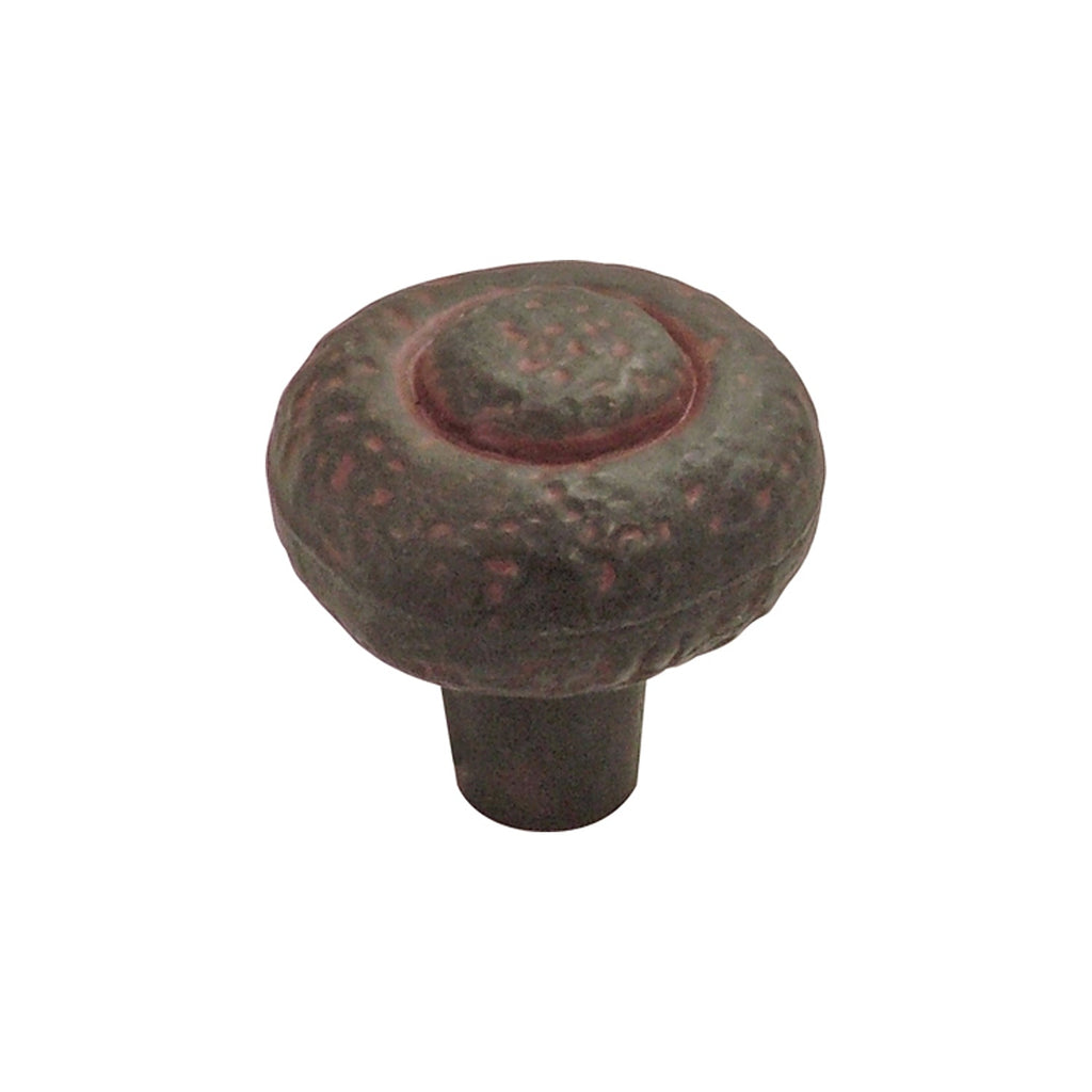 Refined Rustic Knob 1-1/4 Inch Diameter Rustic Iron Finish