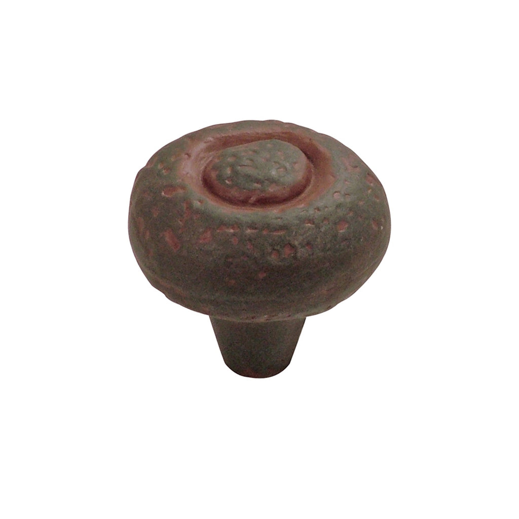 Refined Rustic Knob 1-1/2 Inch Diameter Rustic Iron Finish