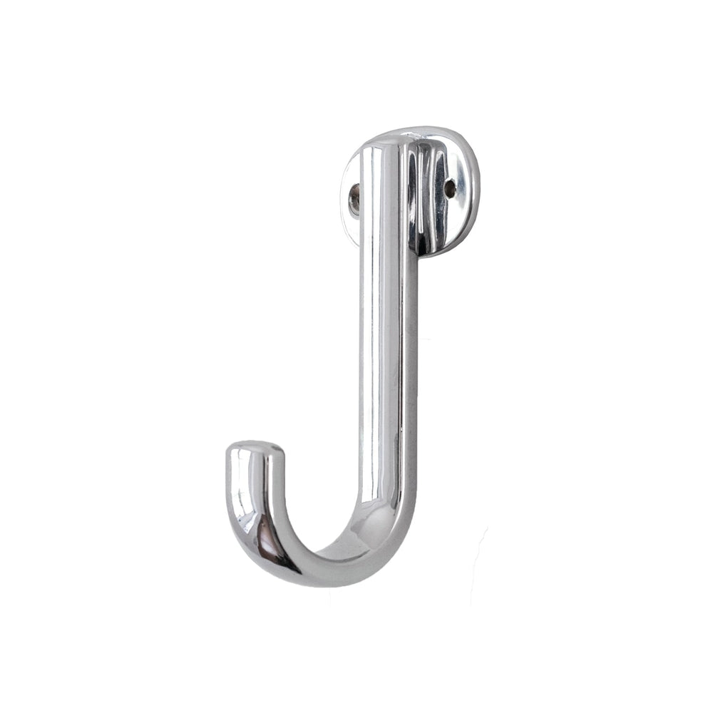 Euro-Contemporary Single Prong Hook 4-3/4 Inch Long Chrome
