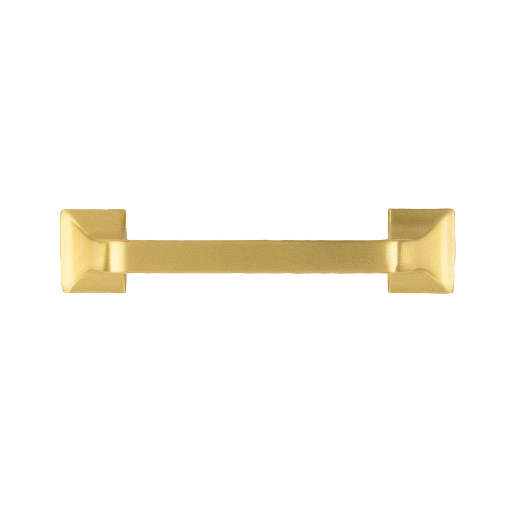 Forge Pull 3-3/4 Inch (96mm) Center to Center Brushed Golden Brass Finish