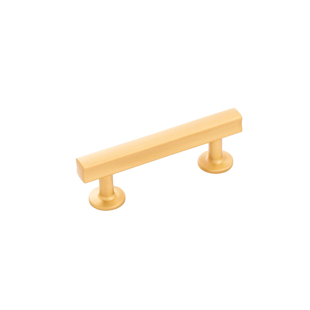 Woodward Pull 3 Inch Center to Center Brushed Golden Brass