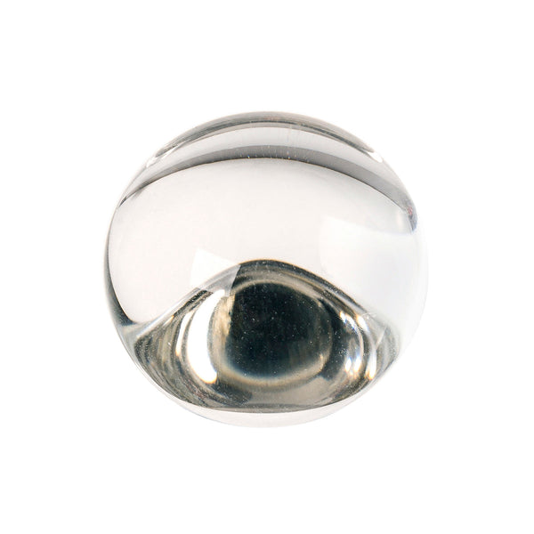 Crystal Palace Knob 1-3/8 Inch Diameter Glass with Satin Nickel