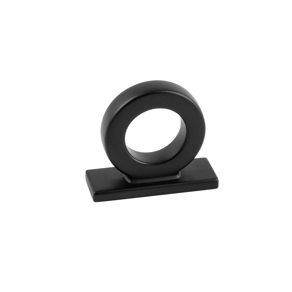 Corsa Ring Knob 1-3/4 Inch x 5/8 Inch Matte Black Finish