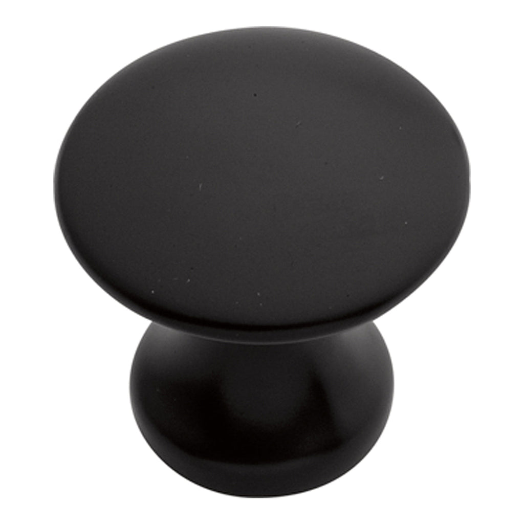 Luna Knob 1 Inch Diameter Matte Black Finish