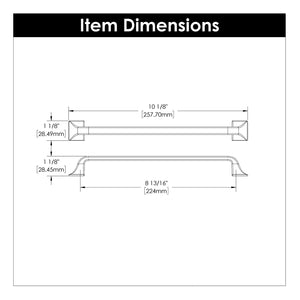 Forge Pull 8-13/16 Inch (224mm) Center to Center Champagne Bronze