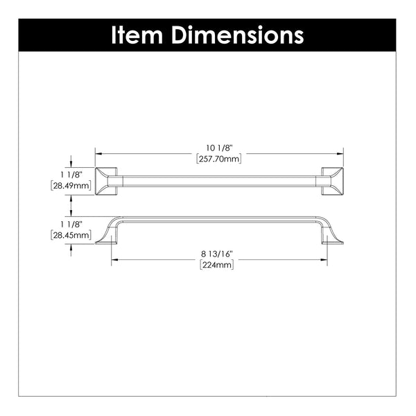 Forge Pull 8-13/16 Inch (224mm) Center to Center Champagne Bronze