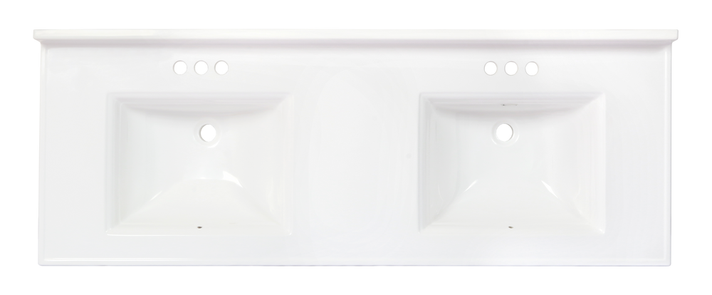 Pronto Vanity White 22'' x 61'' Top Gloss Double