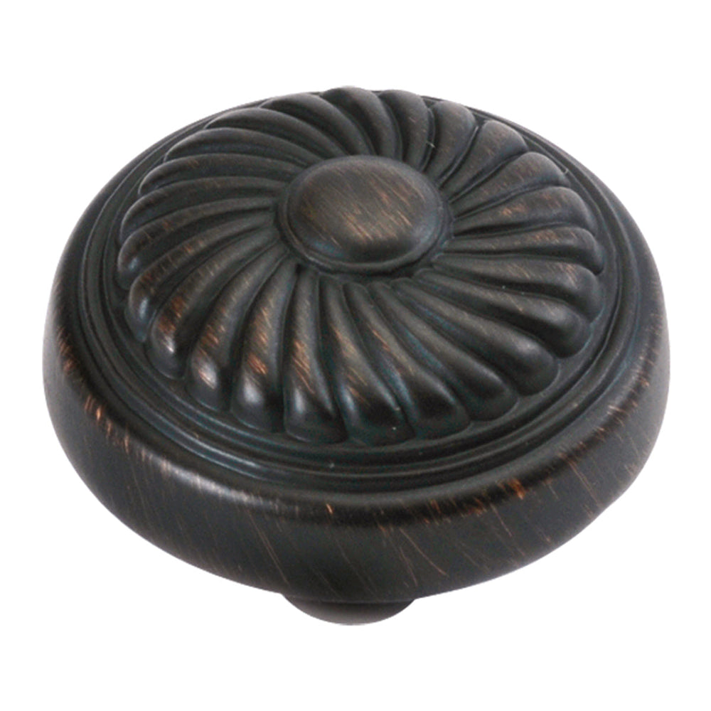 French Country Knob 1-1/4 Inch Diameter Vintage Bronze