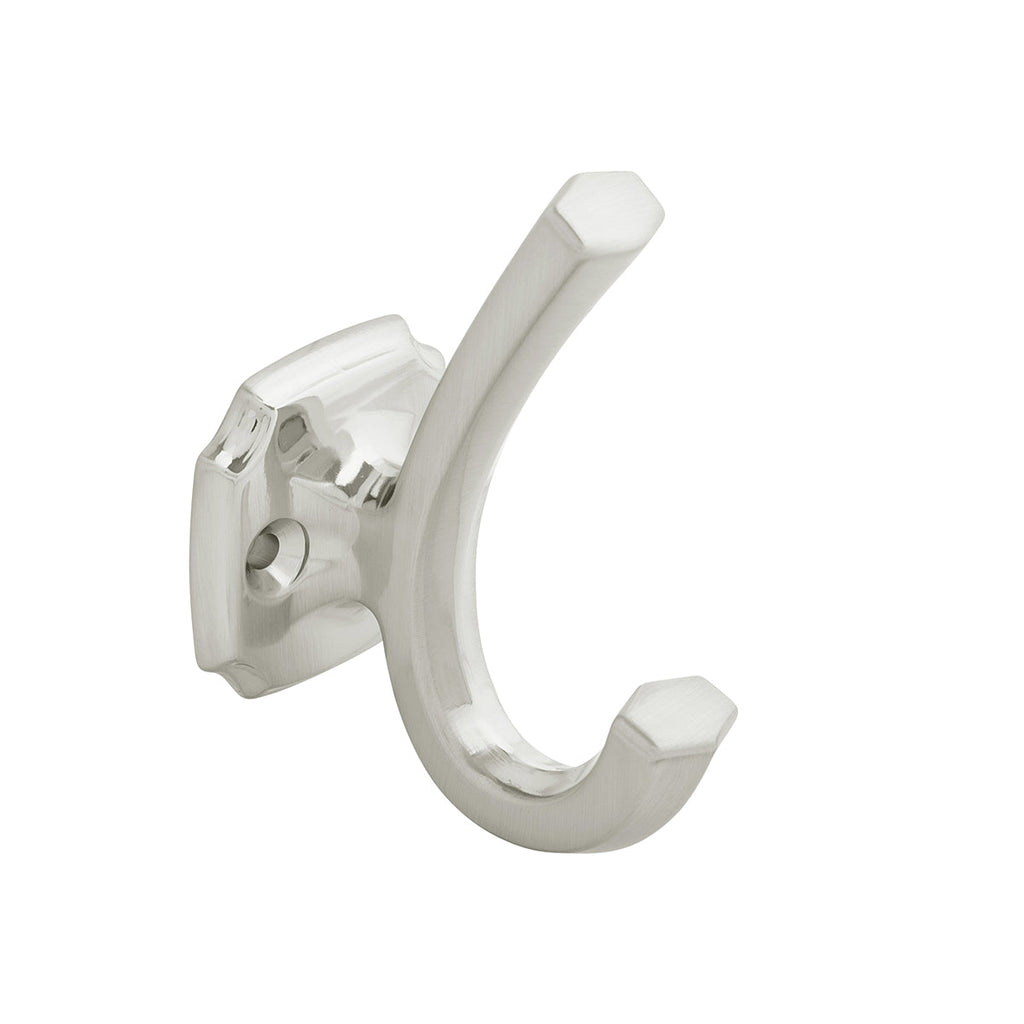 Veranda Hook 1 Inch Center to Center Satin Nickel Finish