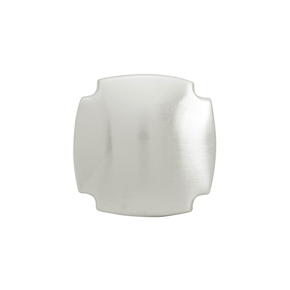 Veranda Knob 1-1/8 Inch Square Satin Nickel Finish