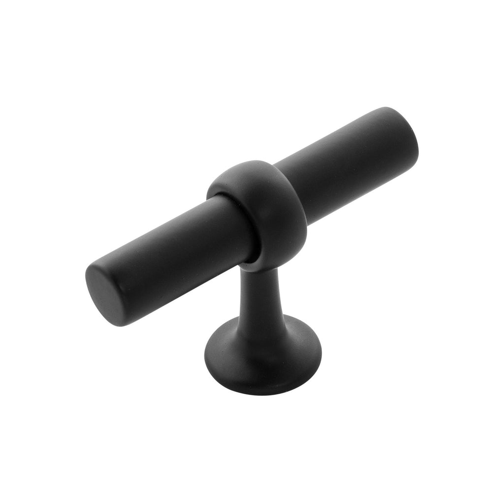 Ostia T-Knob 2-1/2 Inch X 13/16 Inch Matte Black Finish