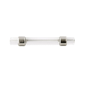 Crystal Palace Pull 3 Inch Center to Center Crysacrylic with Polished Nickel