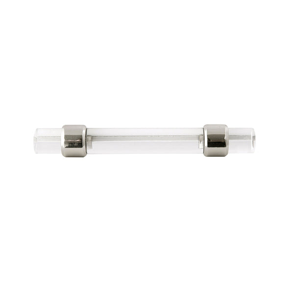 Crystal Palace Pull 3 Inch Center to Center Crysacrylic with Polished Nickel