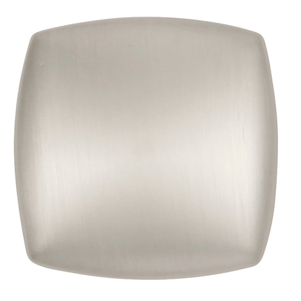 Euro-Contemporary Knob 1-1/4 Inch Square Satin Nickel