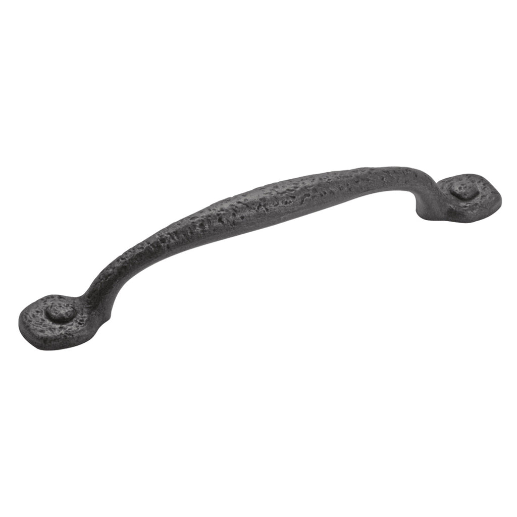 Refined Rustic Appliance Pull 8 Inch Center to Center Black Iron Finish