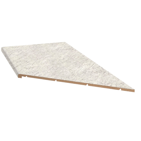 Carrara Bianco 8' Right Miter Countertop