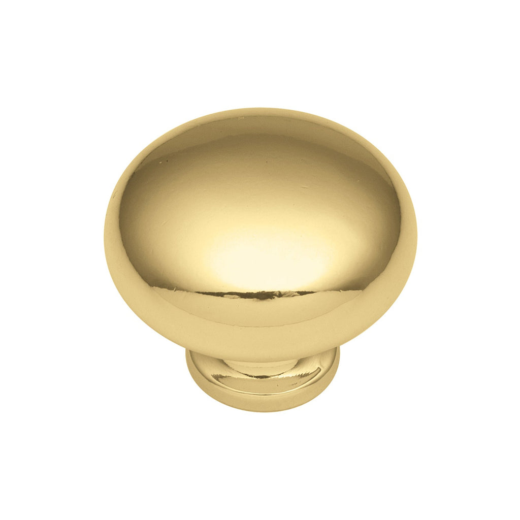 Williamsburg Knob 1-1/4 Inch Diameter Polished Brass Finish