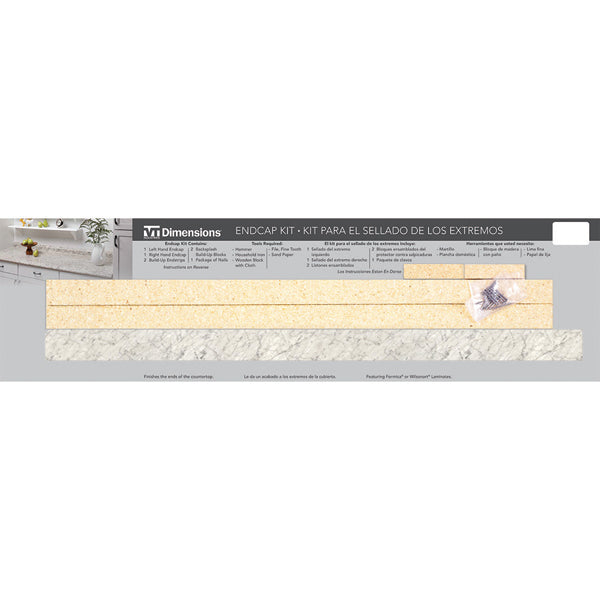 Carrara Bianco End Cap Kit