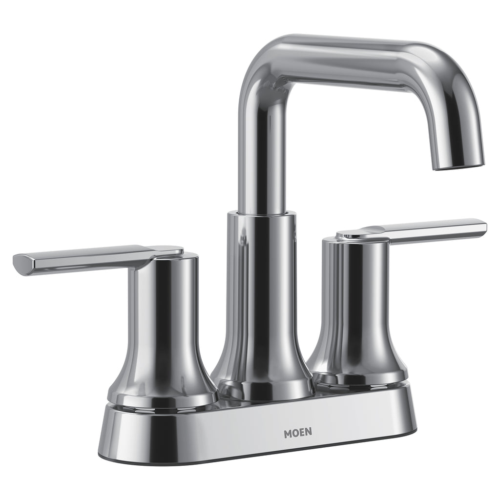 MOEN® Zyla™  Two-Handle Centerset Chrome High-Arc Bathroom Faucet