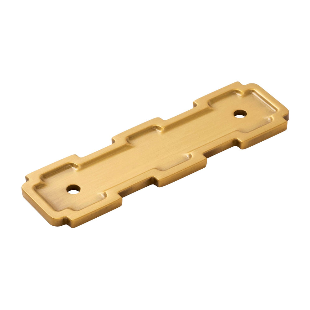 Coventry Pull Backplate 3 Inch Center to Center Brushed Golden Brass