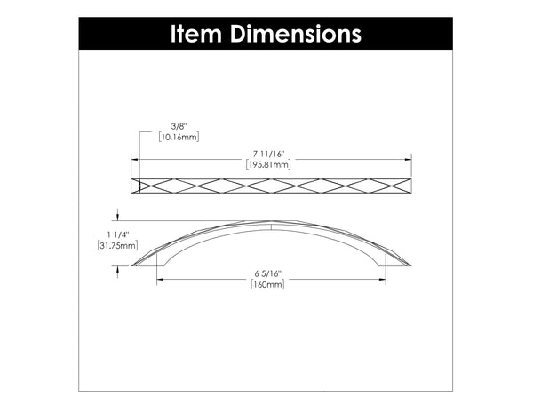 Karat Pull 6-5/16 Inch (160mm) Center to Center Brushed Golden Brass