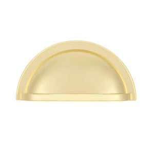 Williamsburg Cup Pull 3 Inch Center to Center Polished Brass