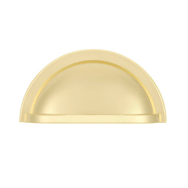 Williamsburg Cup Pull 3 Inch Center to Center Polished Brass