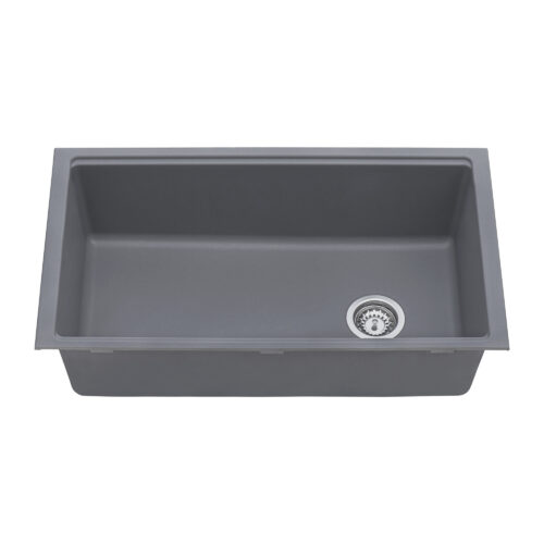 Granite Topmount 33x19 Single Basin Sink Urban Gray