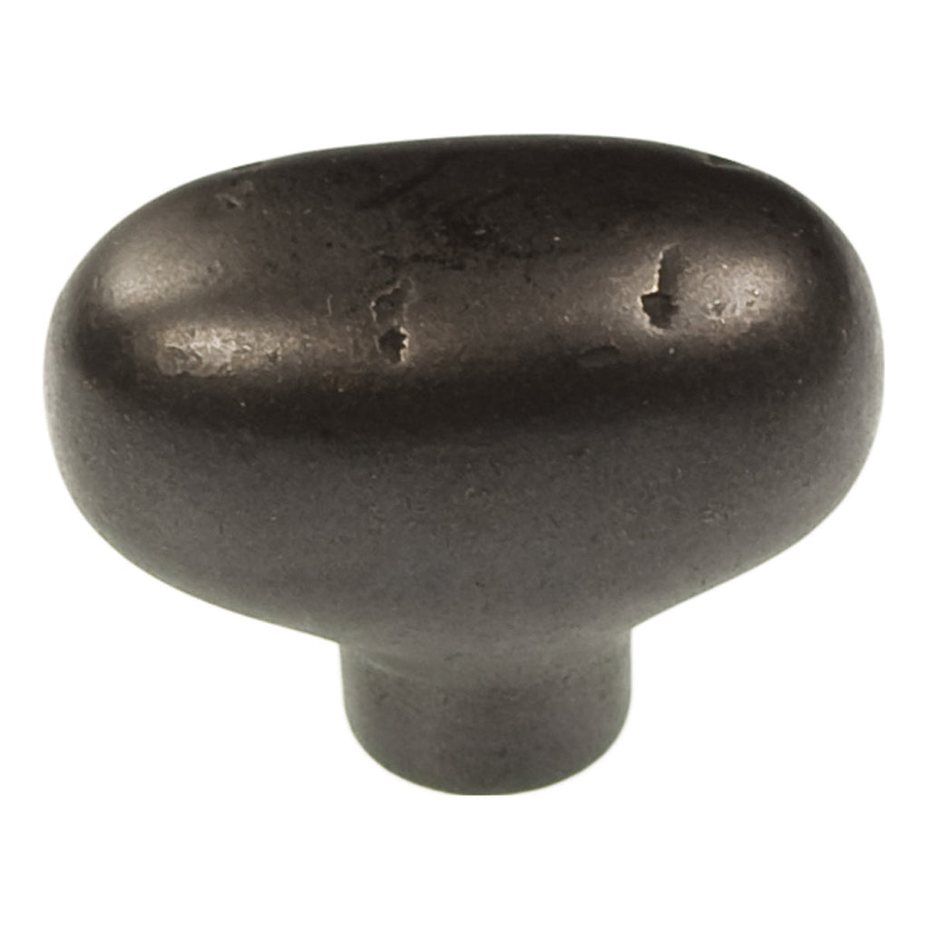 Carbonite Knob 1-7/8 Inch x 1 Inch Black Iron Finish