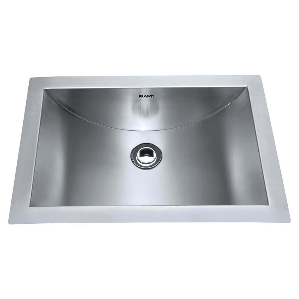 16 x 13 inch Brushed Stainless Steel Bathroom Sink Undermount